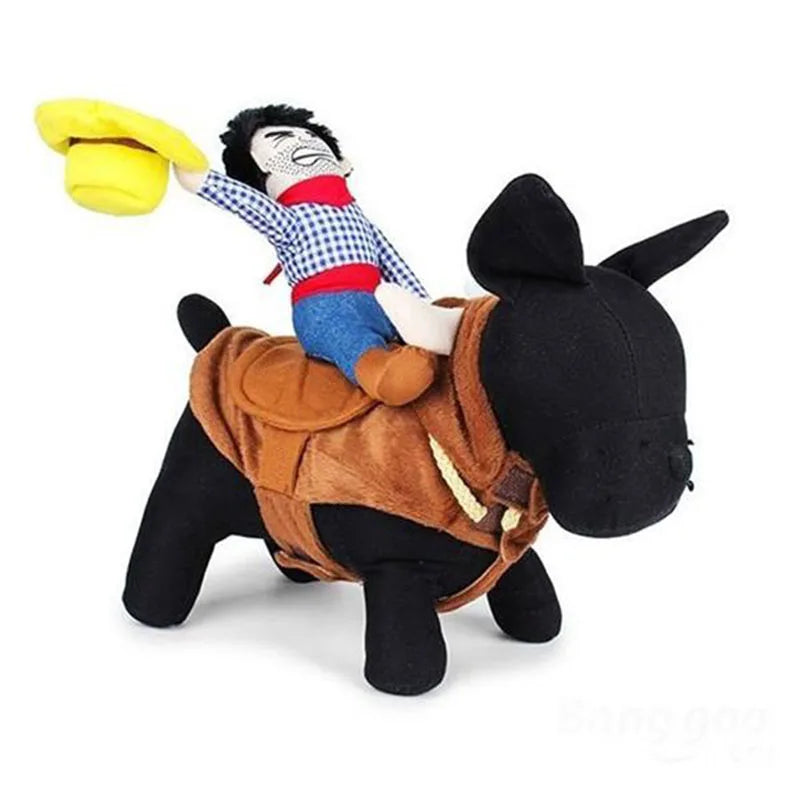Pet Cowboy Riding Costume For Dogs And Cats