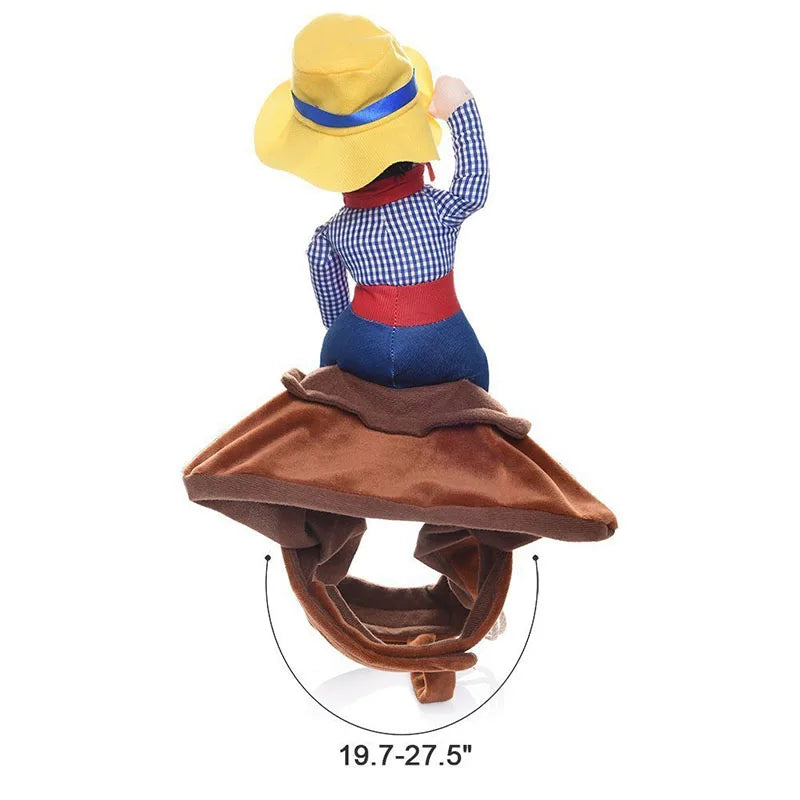 Pet Cowboy Riding Costume For Dogs And Cats